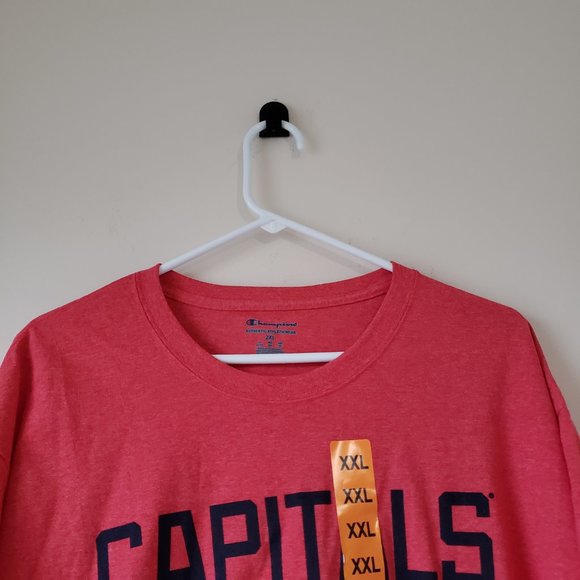 Champion Washington Capitals Short Sleeve T-Shirt Men's XXL 2XL NHL Red NWT - Picture 3 of 11